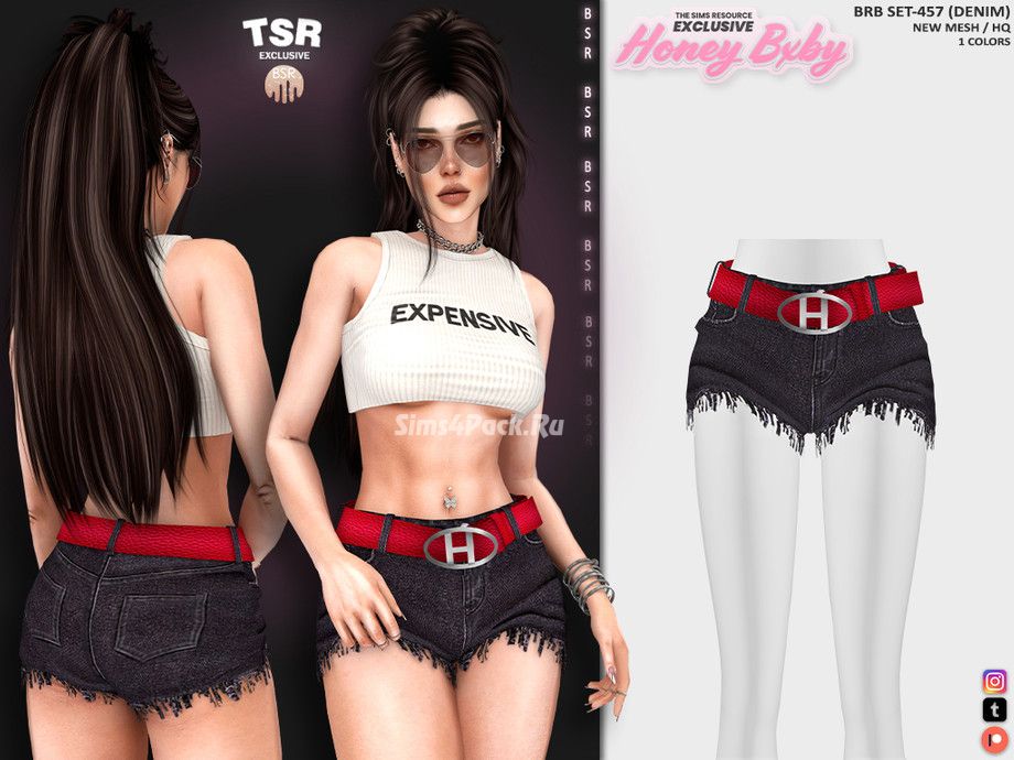Топ и шортики "HoneyBxby - BRB SET-457"