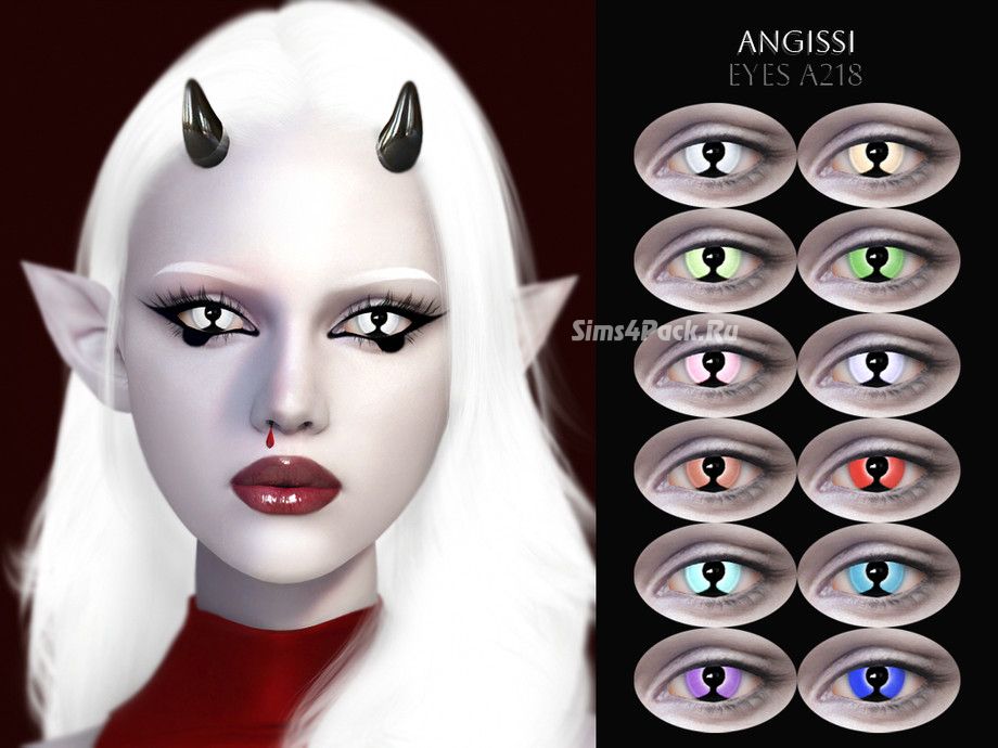 Косметика и линзы для Хеллоуина "EYES A218, Eyeliner A191 and Lipstick A194"
