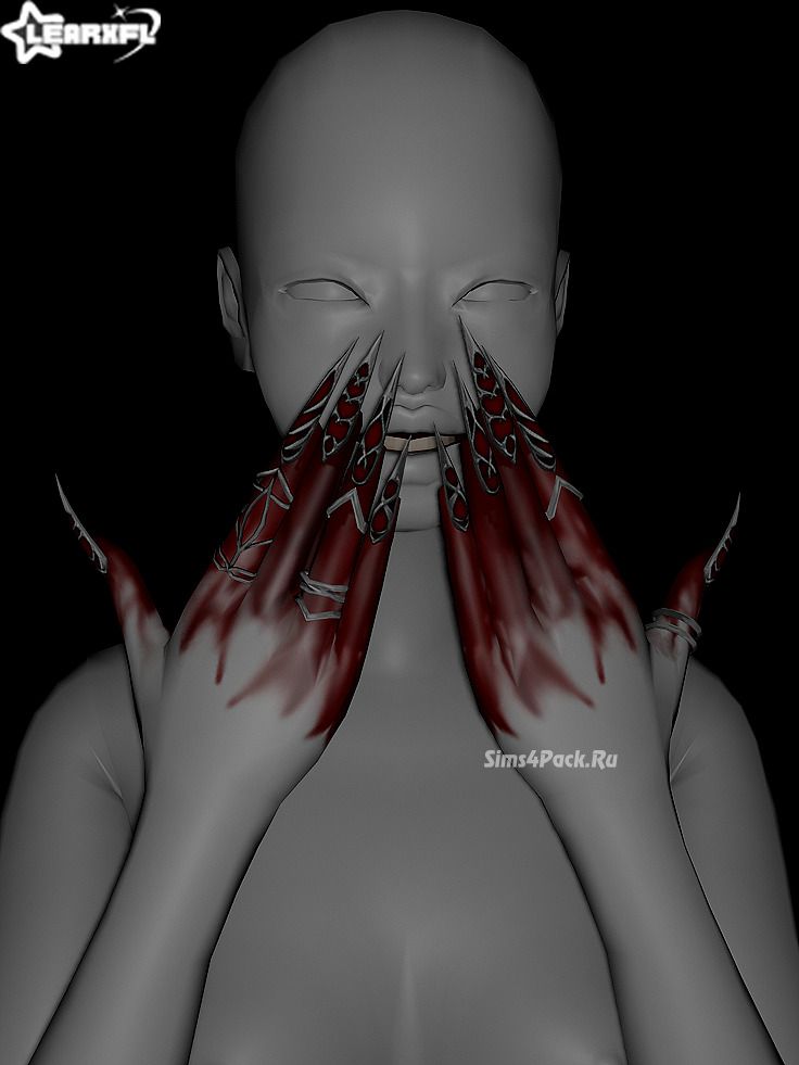 Маникюр "Halloween 2024 - Bloody Nails"