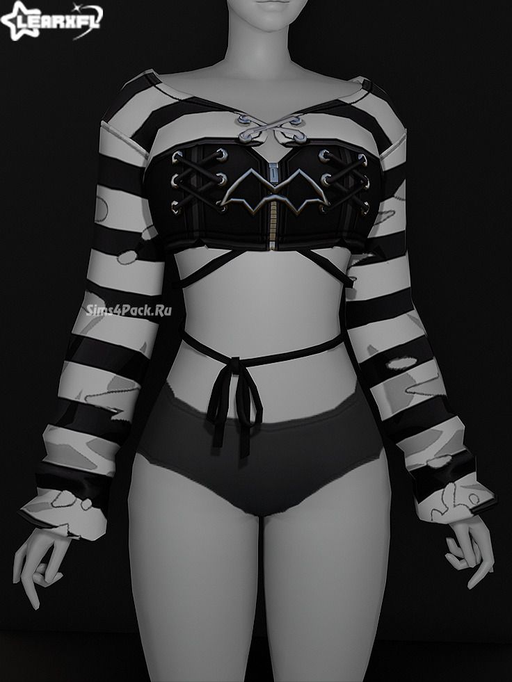 Топ для симочек "Halloween 2024 - Bustier Crop Top"