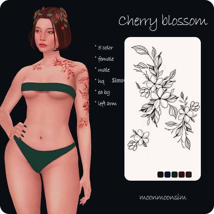 Тату "Cherry Blossom Tattoo Set"