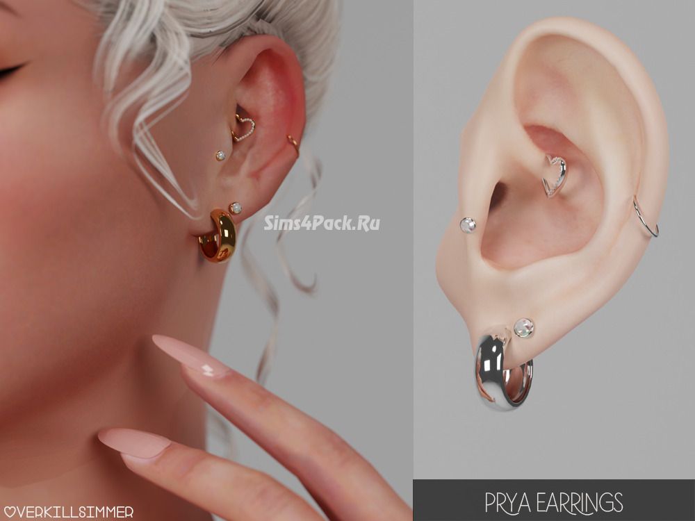 Пирсинг сет для симочек "Prya earrings"