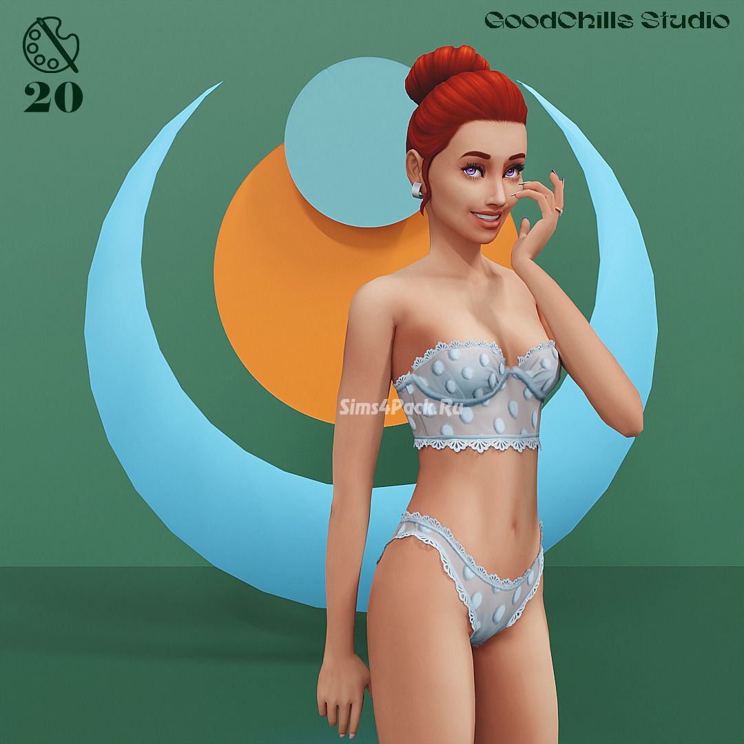 Комплект нижнего белья "Oct24 Sheer Lightweight Polka Dot Set"