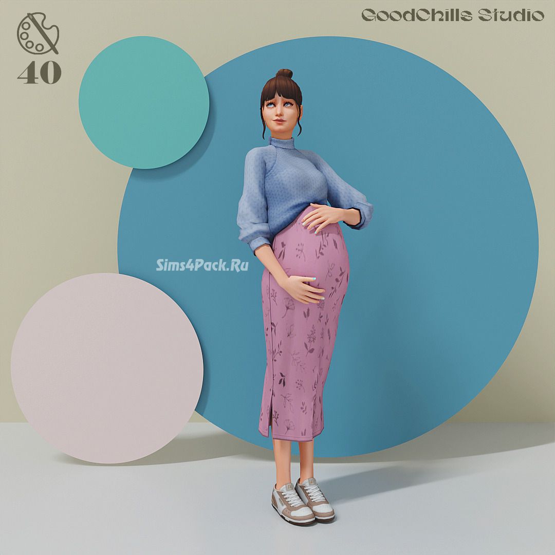 Свитер и юбка для симочек "Sep24 Sweater&Skirt Duo"