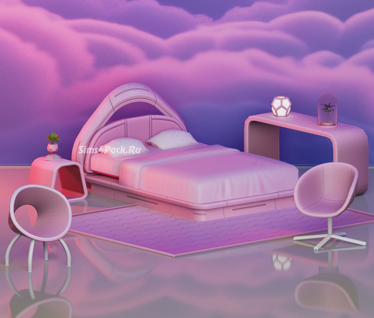 Спальня "Cyber Pink Bedroom Set"