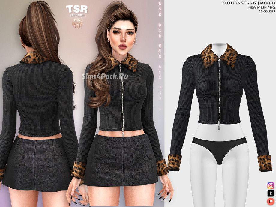 Жакет с юбкой для симочек "CLOTHES SET-532"