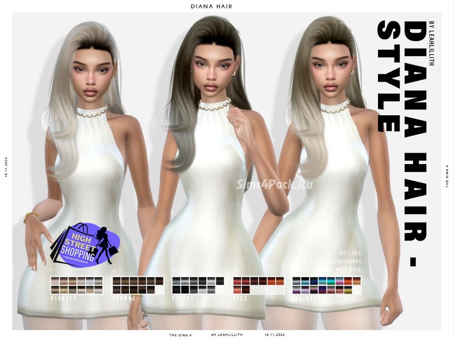 Женская прическа "High Street Shopping Diana Hairstyle"