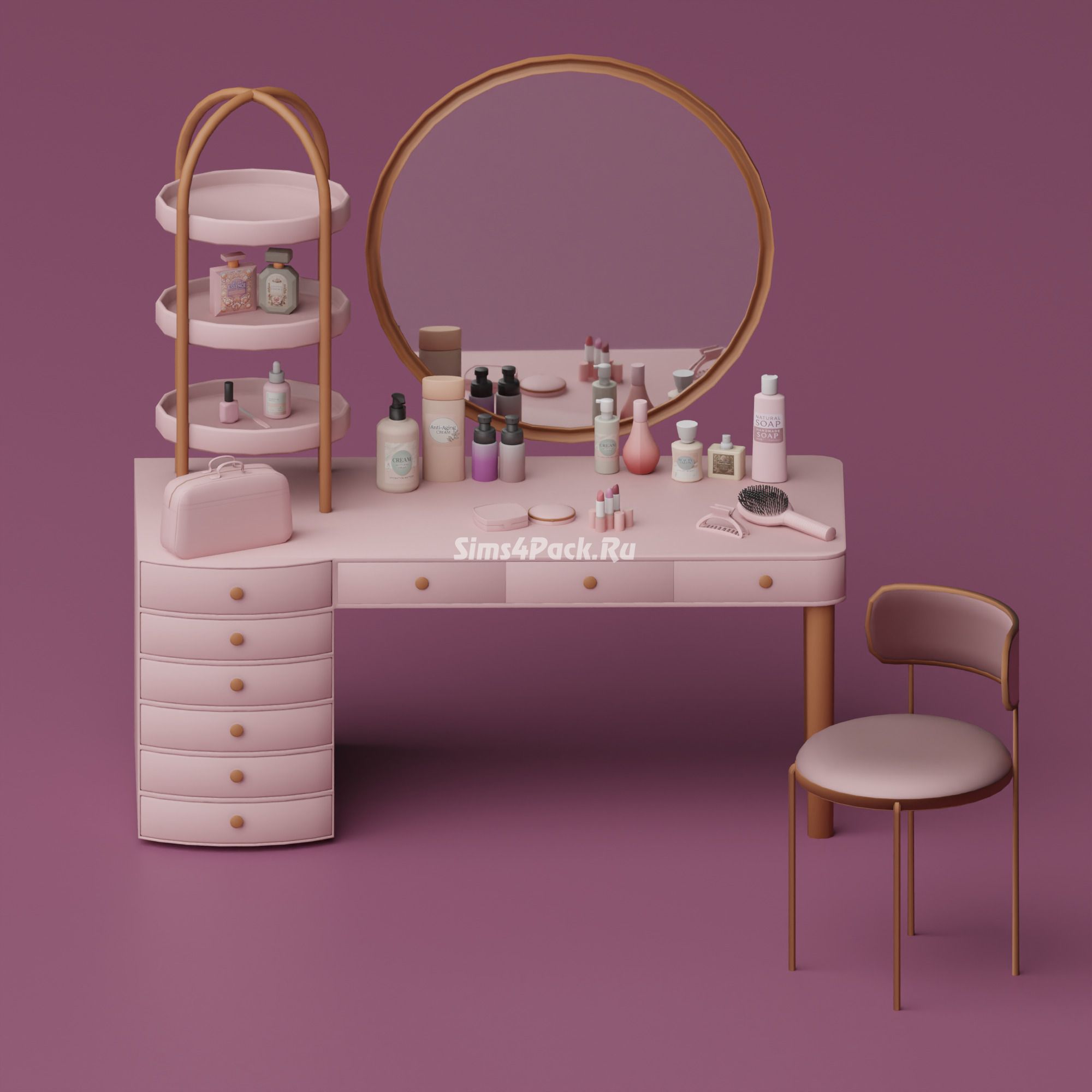 Сет для туалетного уголка "Pink Rush Vanity Set"