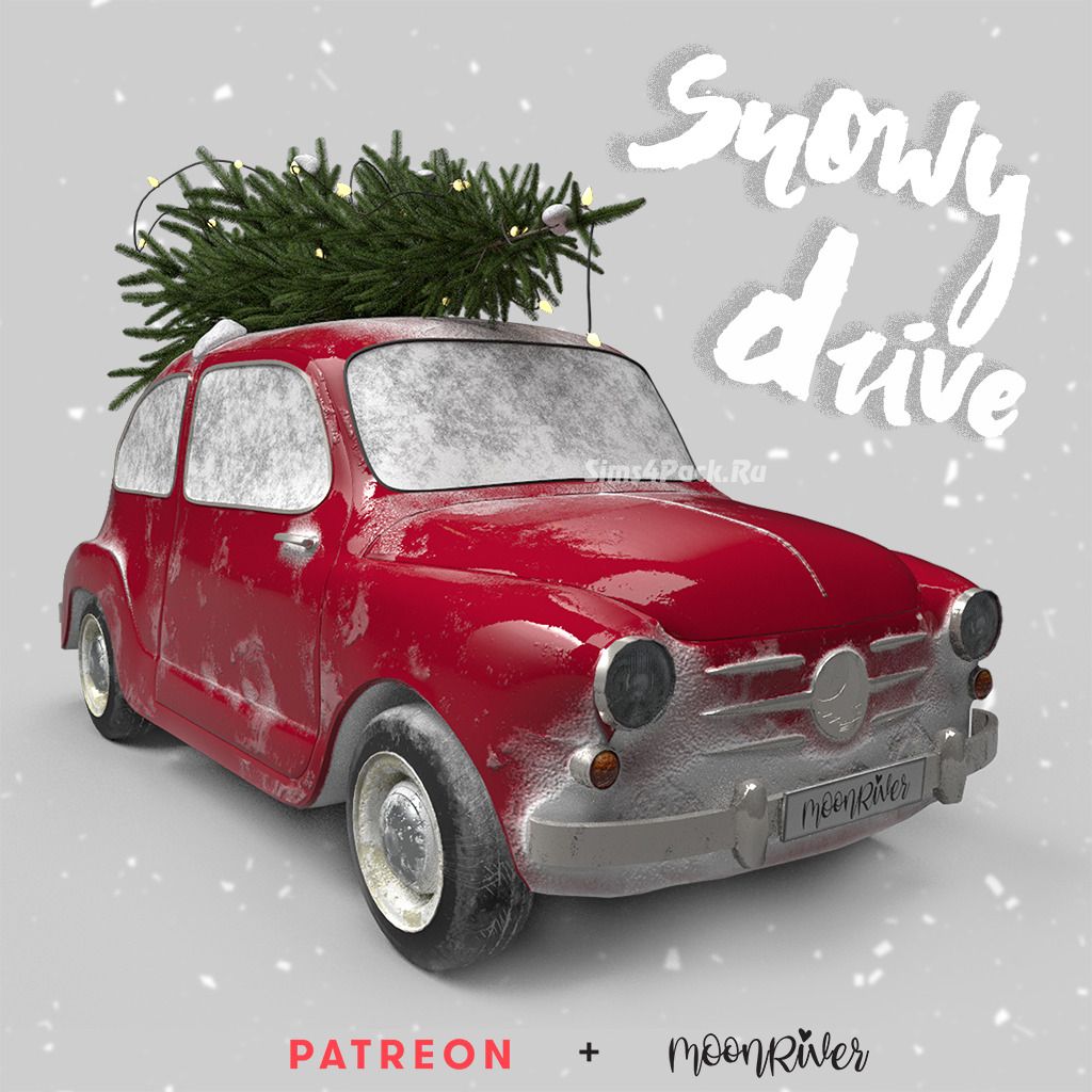 Рождественский автомобиль "Snowy drive"
