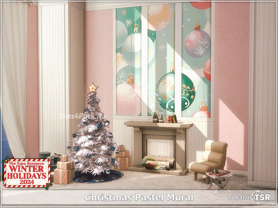 Обои "Christmas Pastel Mural"
