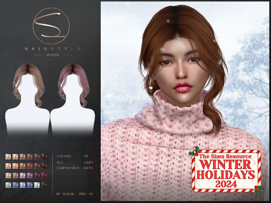 Женская прическа "(WINTER)UPDO HAIRSTYLE 071224"