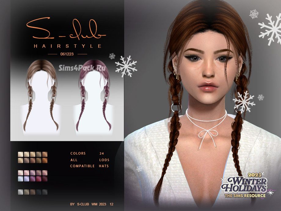Прическа "Double braid hairstyle 061223 JEN"