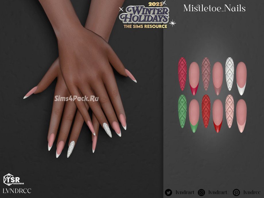 Рождественский маникюр "Mistletoe Nails"