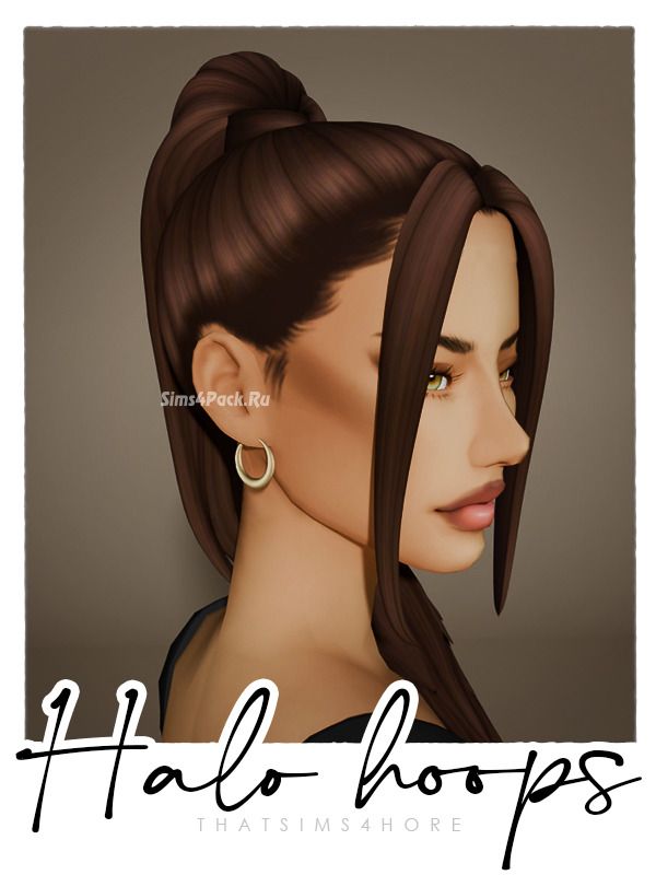 Серьги "halo hoops"