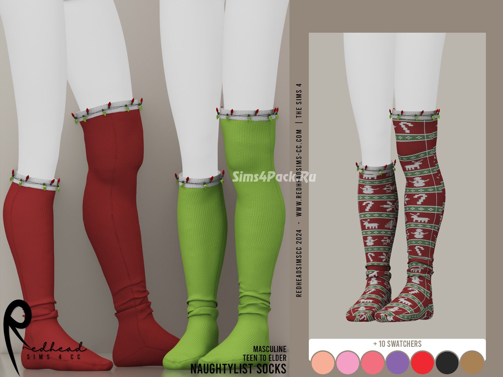 Носочки для симов "AM NAUGHTYLIST SOCKS"