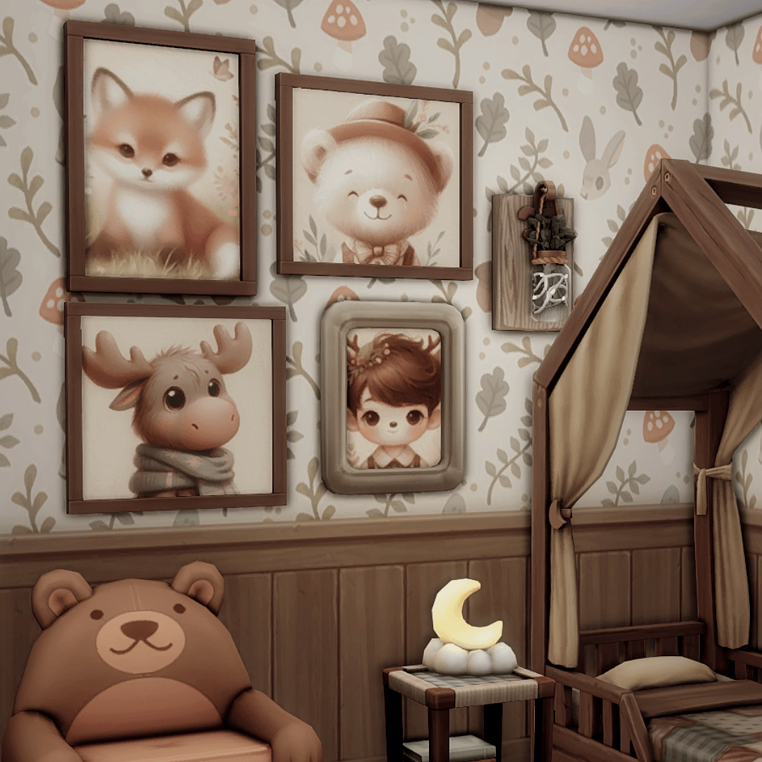 Комплект картин для детской "Woodland Friends collection"