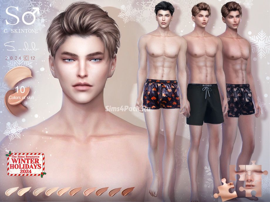 Мужской скинтон "(WINTER)Male skintones 1224"