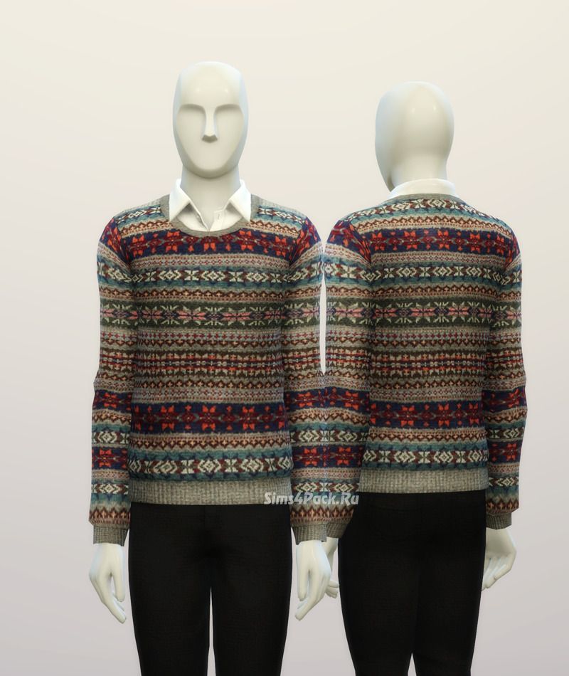 Свитер с рубашкой "Basic Sweater_C"
