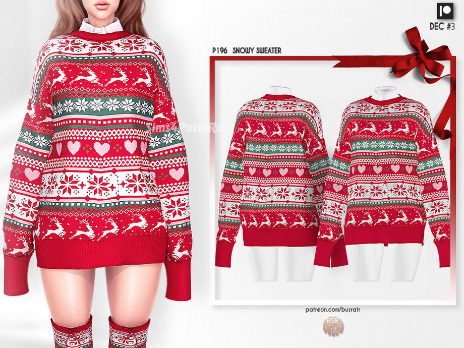Платье-свитер "Snowy Sweater P196"