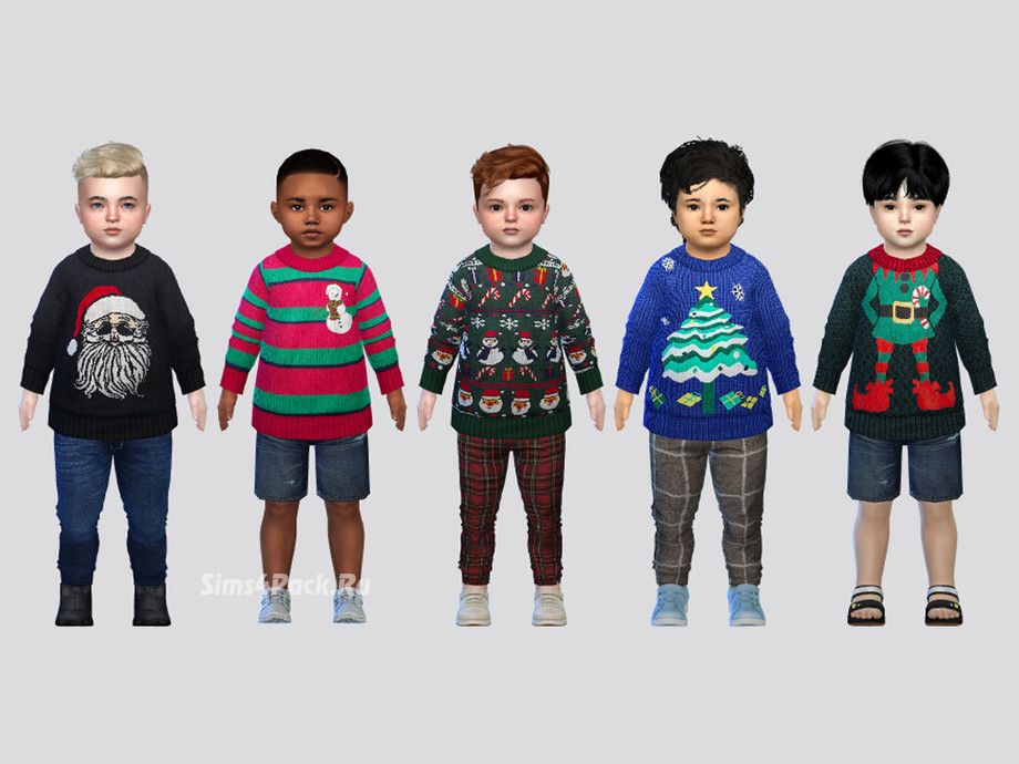 Праздничный свитер для малышей, мальчиков и мужчин "Large Knitted Holiday Sweater"
