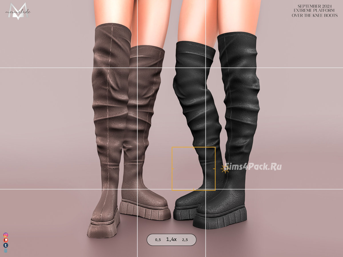 Ботфорты для симочек "Extreme Flatform Over The Knee Boots"
