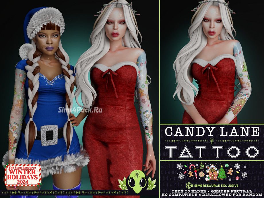 Тату рукав "Candy Lane Tattoo"