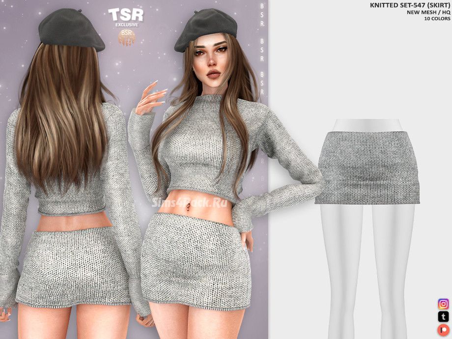 Вязанный комплект для симочки "KNITTED SET-547"