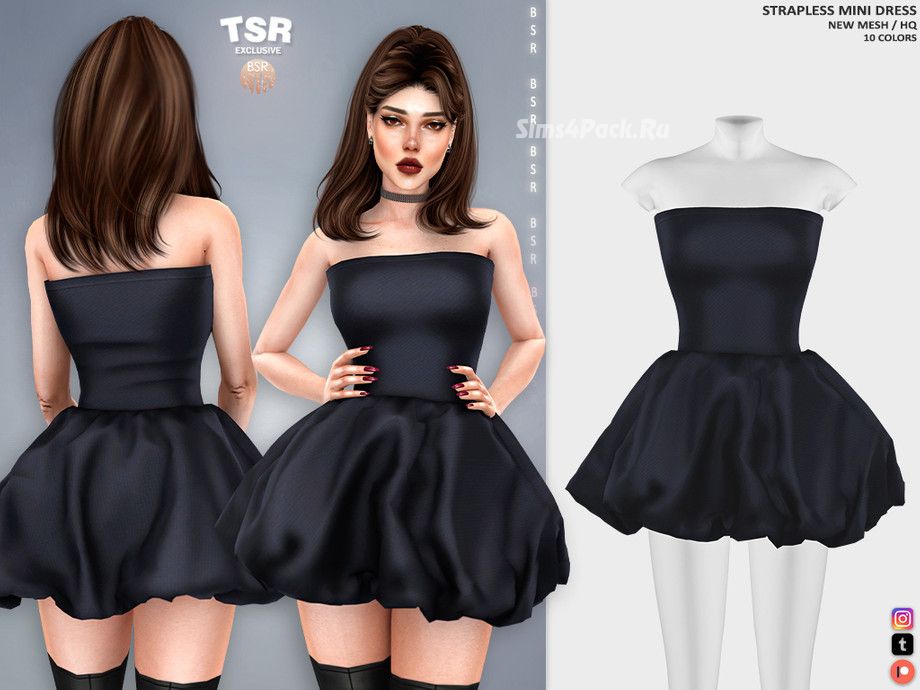 Вечернее платье "STRAPLESS MINI DRESS BD1419"