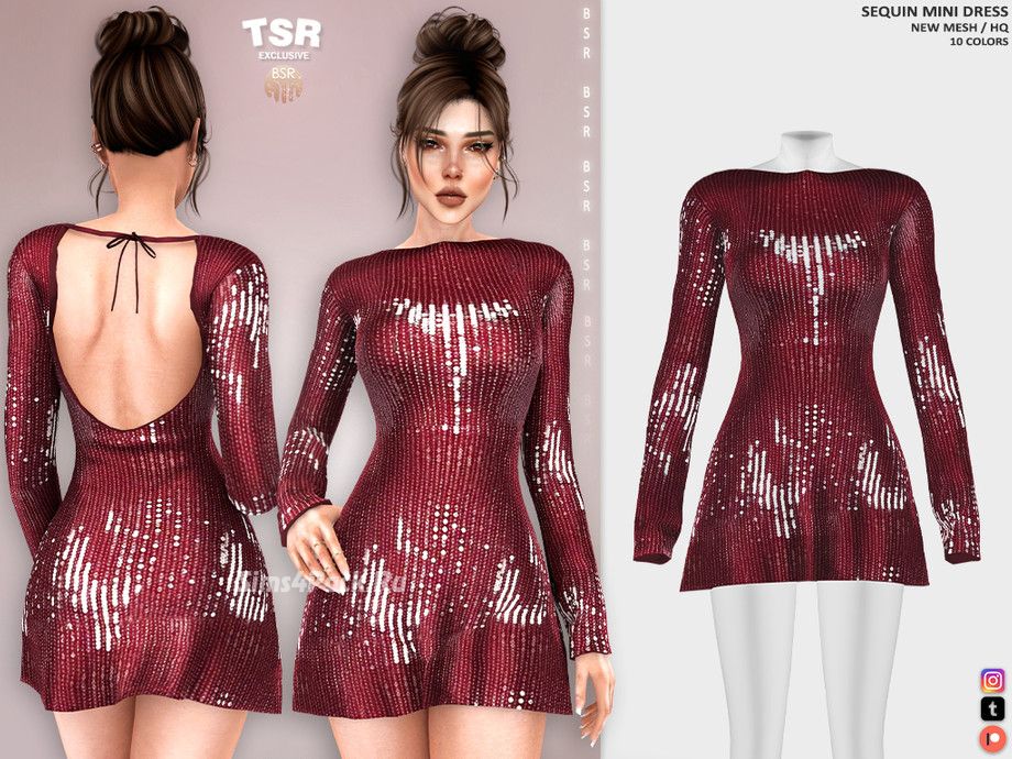 Вечернее платье "SEQUIN MINI DRESS BD1418"