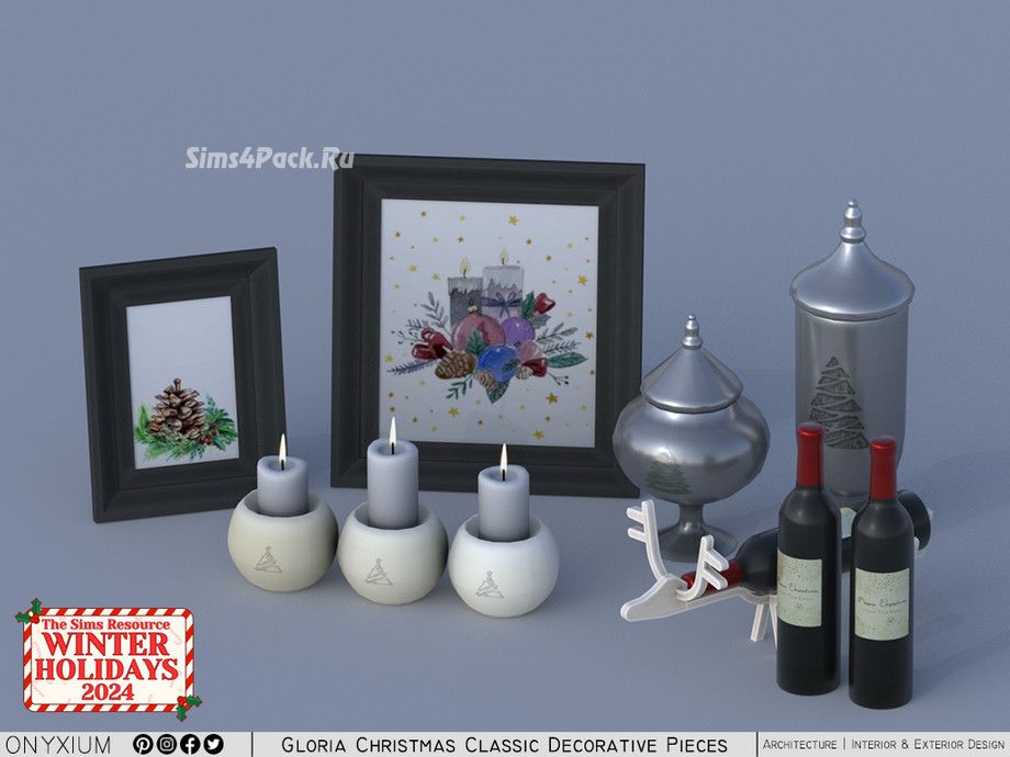 Рождественский декор "Gloria Christmas Classic Decorative Pieces"