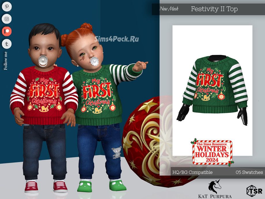 Праздничный свитер для младенцев "Festivity II Top"
