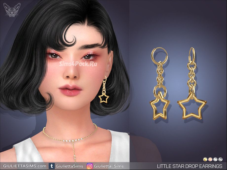 Серьги для симочек "Little Star Drop Earrings"