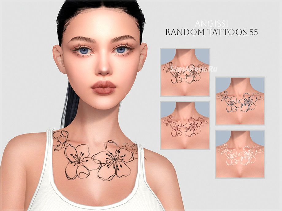 Тату для груди "Random tattoos 55"