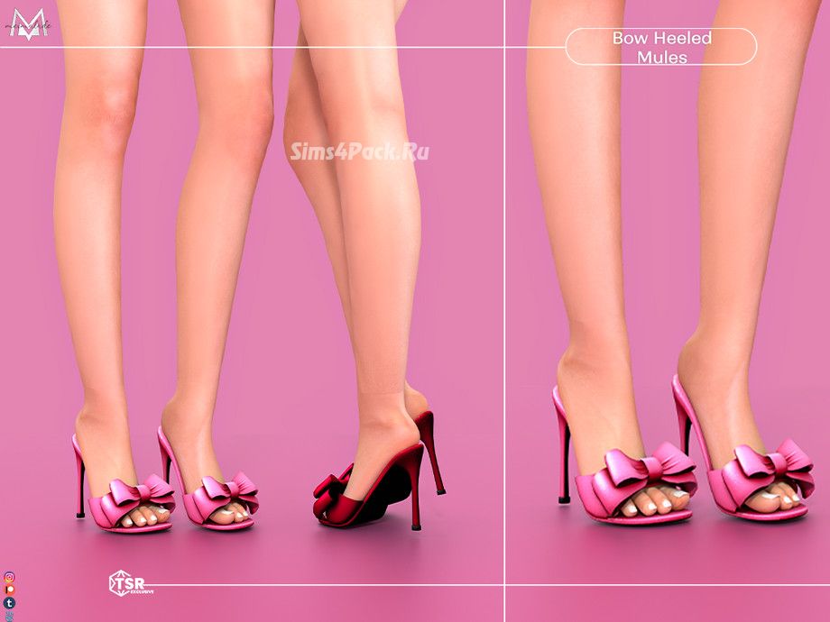 Мюли для симочек "Bow Heeled Mules S460"