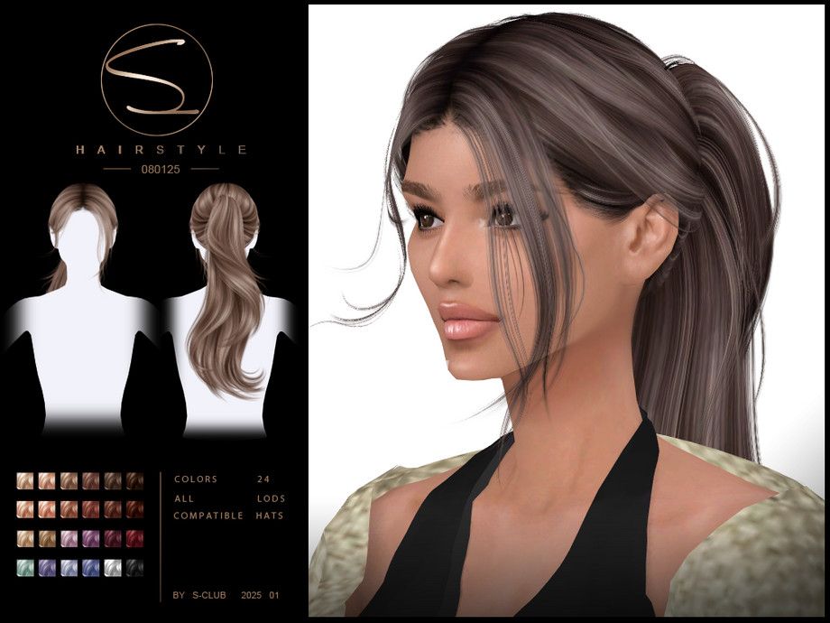 Женская прическа "Ponytail hairstyle 080125"