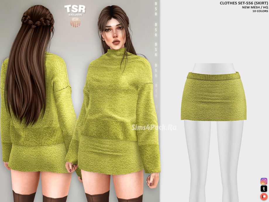 Свитер и юбка для симочек "CLOTHES SET-556"