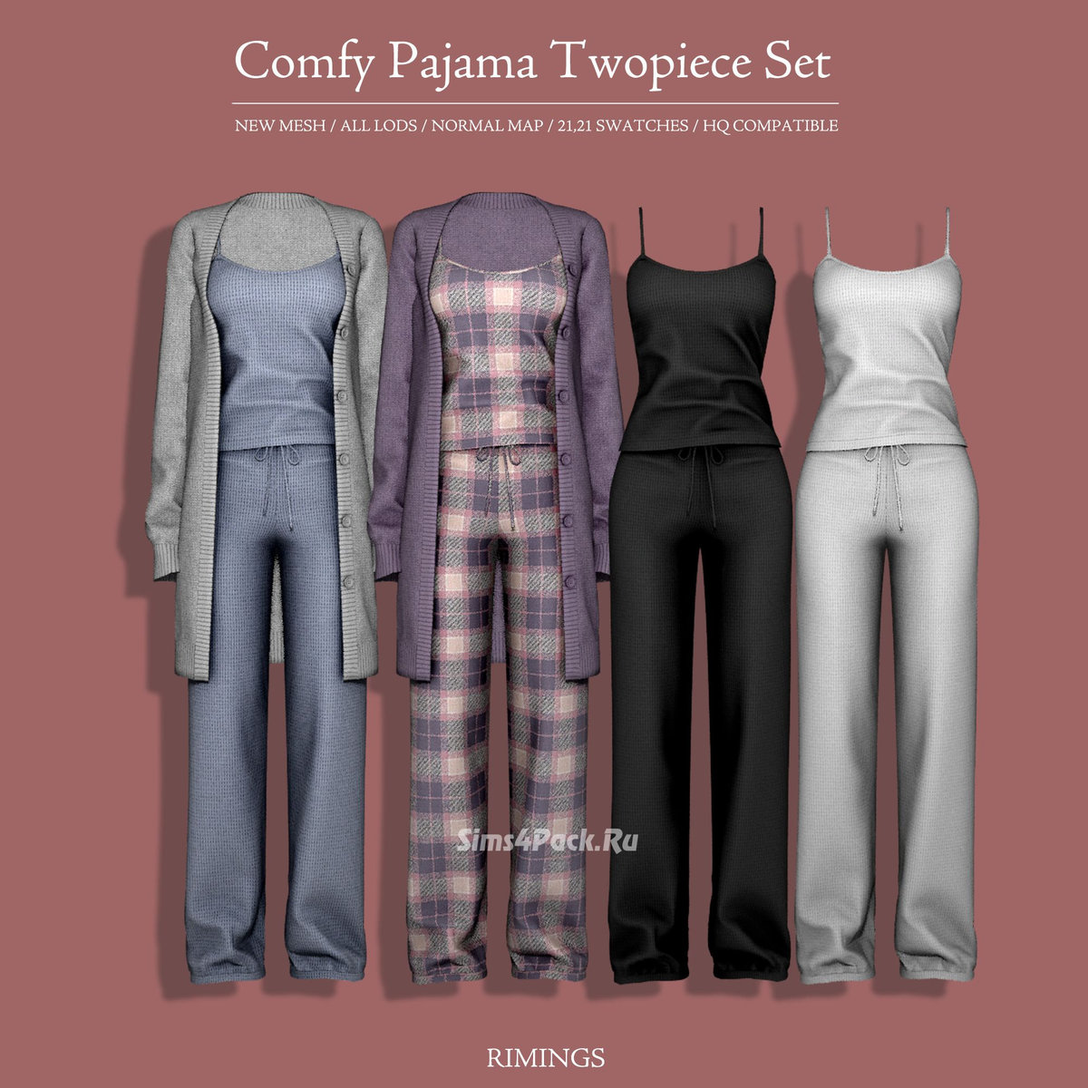 Пижамный комплект для симочки "Comfy Pajama Twopiece Set"