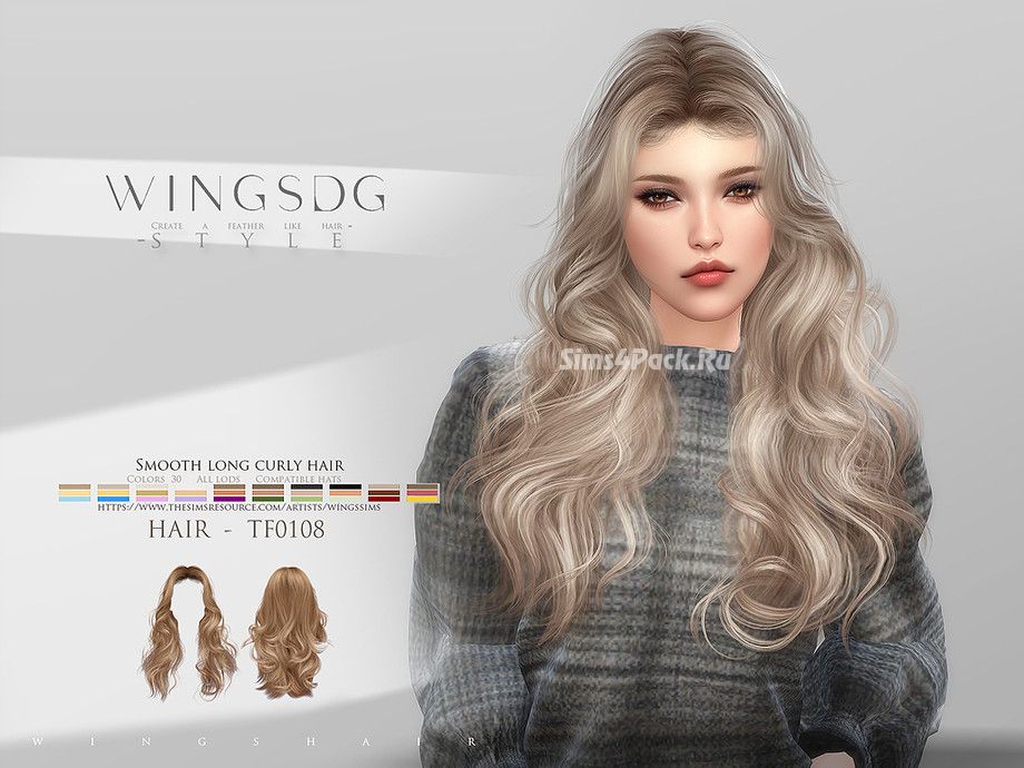 Прическа "WINGS-TF0108-Smooth long curly hair"