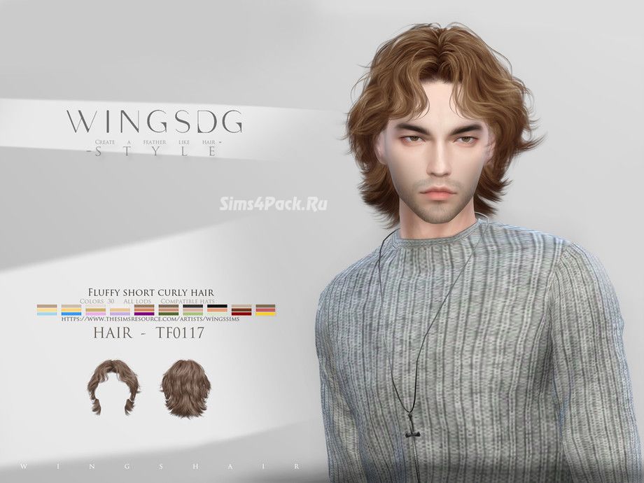 Прическа "WINGS-TF0117-Fluffy short curly hair"