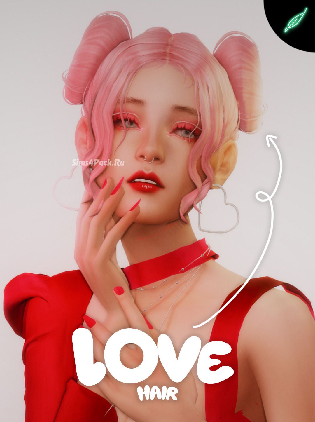 Женская прическа "love hair"