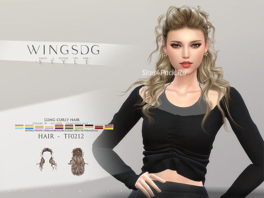 Причёска "WINGS-TF0212-Long curly hair"