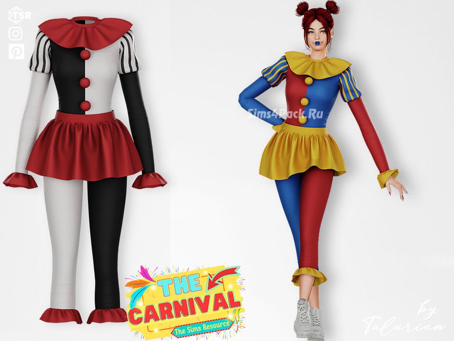 Костюм клоуна для женщин и малышек "Carnival Costume"