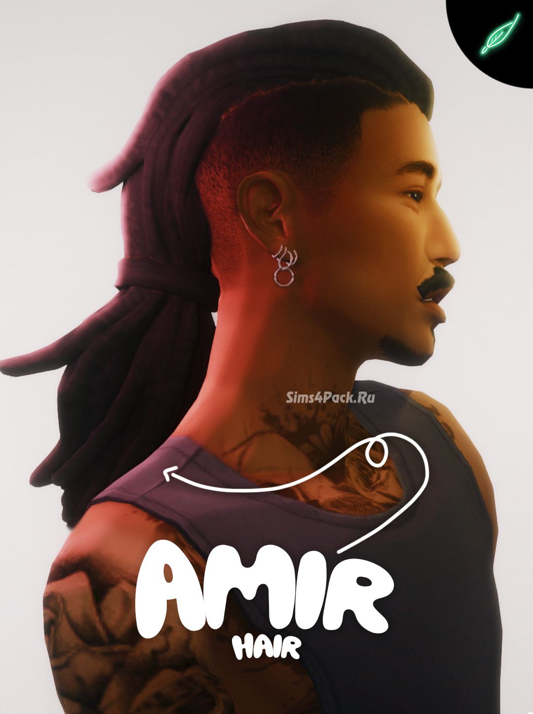 Прическа для симов и симочек "amir"