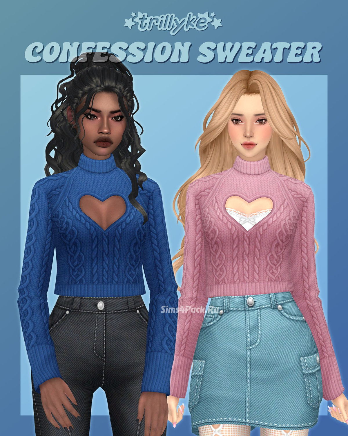 Свитер с топом для симочек "Confession Sweater and Accessory Top"