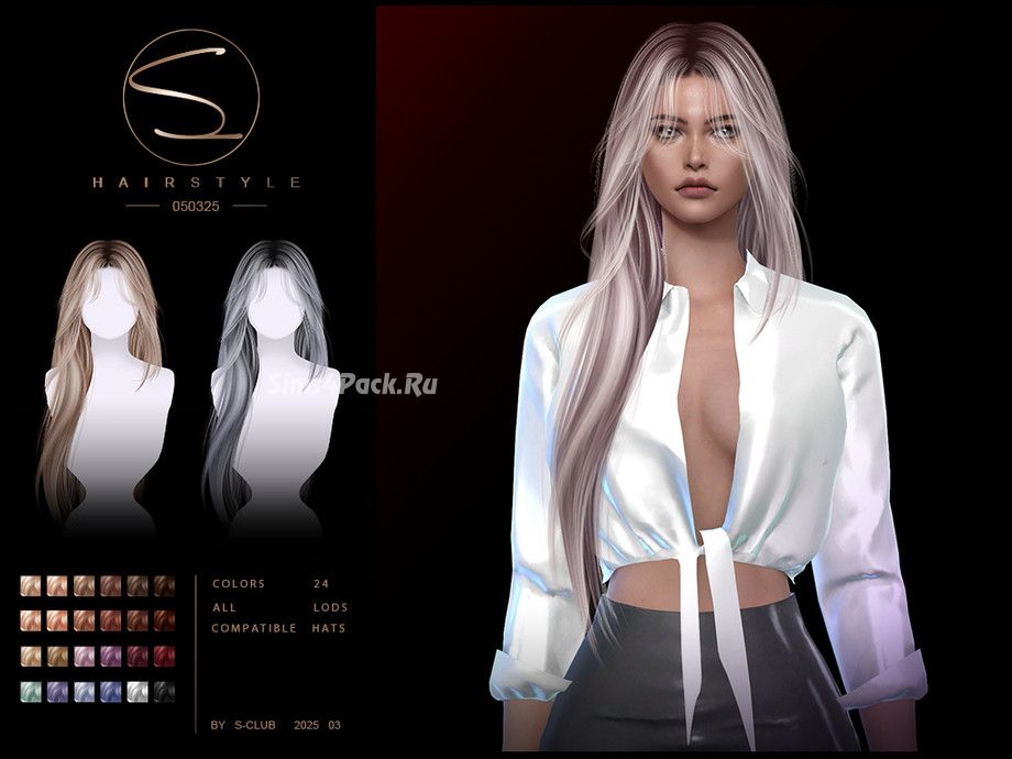 Женская прическа "Natural long hair 050325"