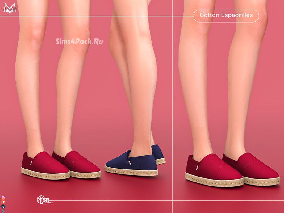Эспадрильи для женщин, мужчин, детей и тоддлеров "Cotton Espadrilles"