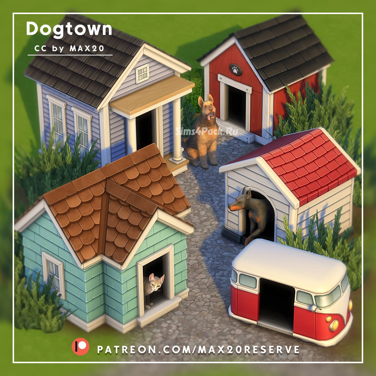 Набор домиков для домашних питомцев "Dogtown Mini Pack"