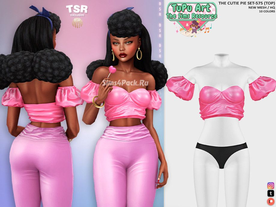 Топ и бриджи "TuPu Art Collab - THE CUTIE PIE SET-575"