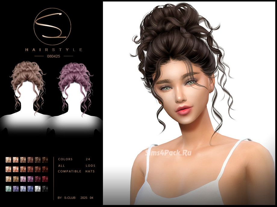 Женская прическа "Updo hairstyle_080425 & HairACC_020425"