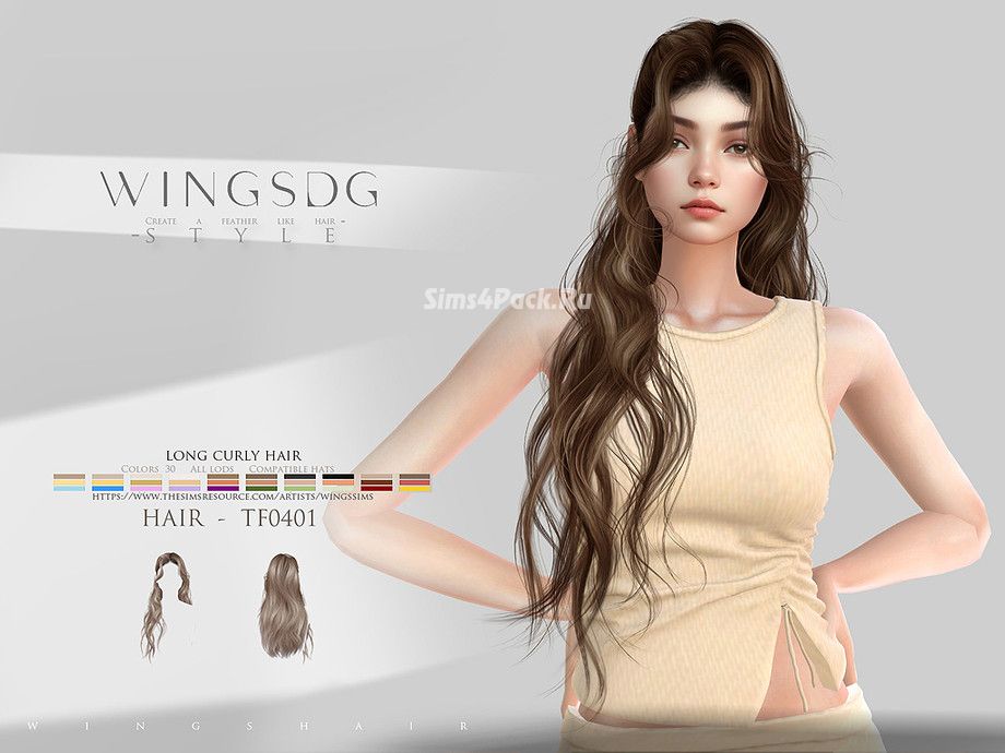 Прическа "WINGS-TF0401-long curly hair"